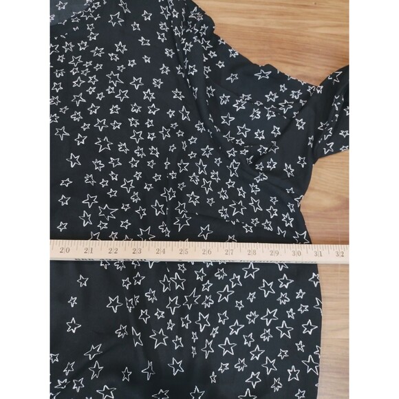 Catherines Womens Blouse 4X Black Star Lightweight FREE SHIPPING! - Picture 12 of 12